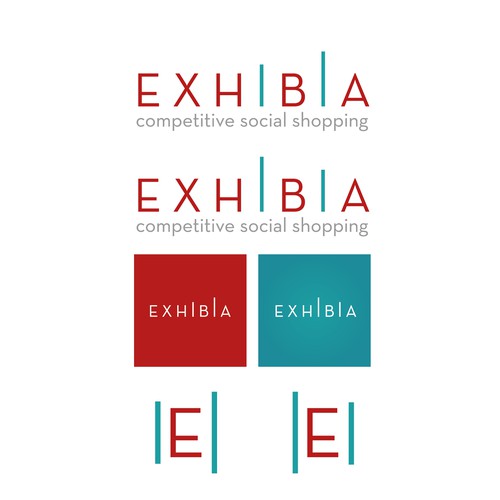 Store brand with the title 'Creative Winning Logo for Exhibia, A competitive social shopping website'