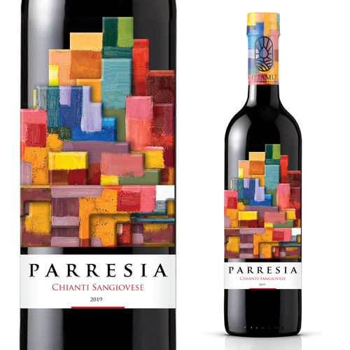 Wine design with the title 'WINE LABEL FOR "È JAMU"'