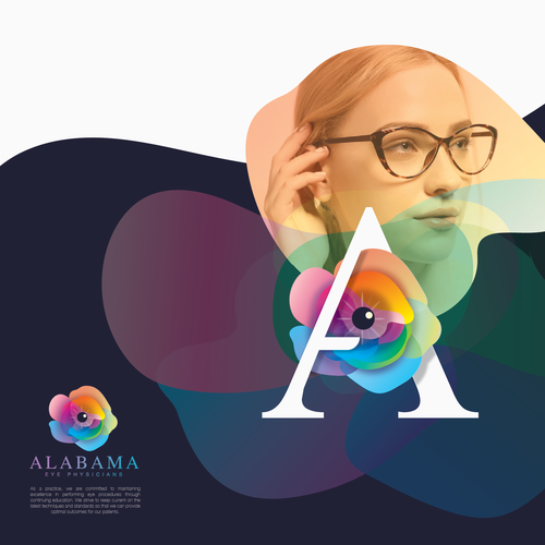 Rainbow design with the title 'Eye Doctor Logo'