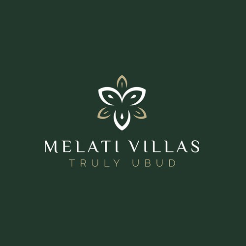 Villa design with the title 'Flower logo for villas in Ubud, Bali'