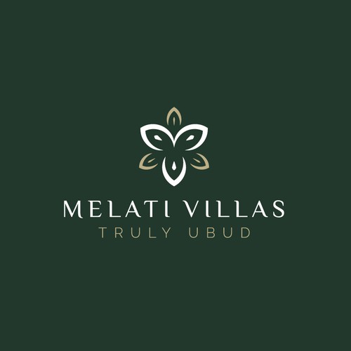 Flower shop logo with the title 'Flower logo for villas in Ubud, Bali'