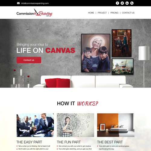 Canvas design with the title 'Bold Page for Fine Arts'