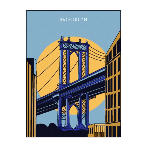 Brooklyn design with the title 'Illustration bridge Jorge Washington - Brooklyn'