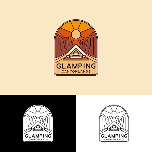 Cliff logo with the title 'Glamping logo'