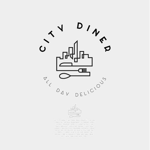 Diner design with the title 'City diner'