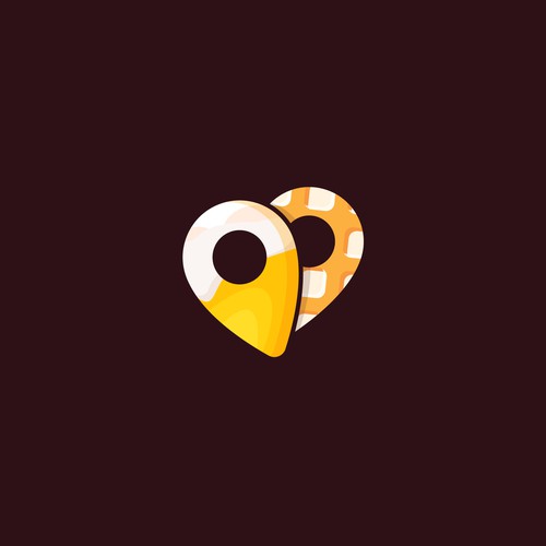 Bakeshop design with the title 'Beer & Waffles Place'