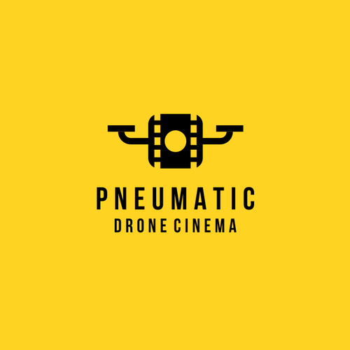 Drone logo with the title 'drone +film sign'