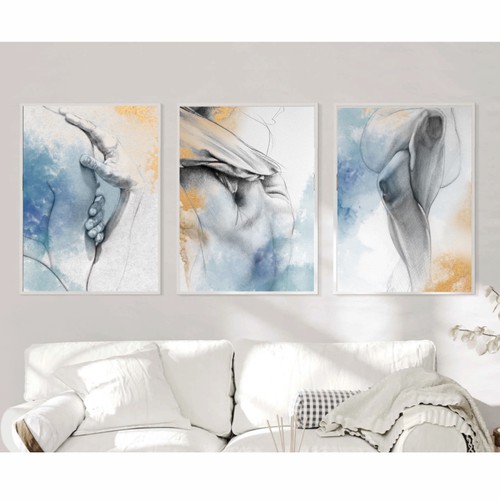 Interior design illustration with the title 'Concept of high quality interior art'