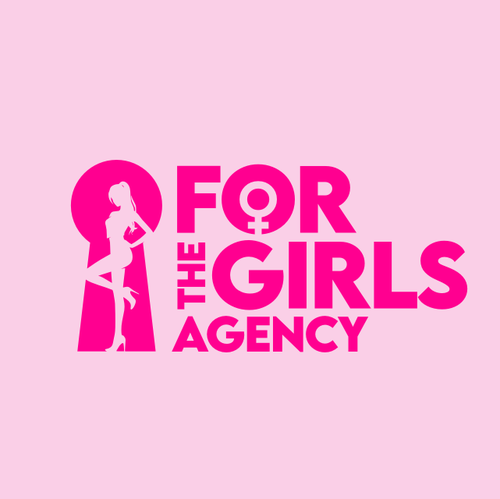Model logo with the title 'Keyhole with Woman Silhouette Logo'