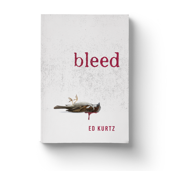 Creepy book cover with the title 'Simple, Crisp, Bloody - Horror Book Cover'