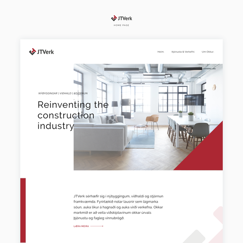 Construction website with the title 'Construction Firm Website'