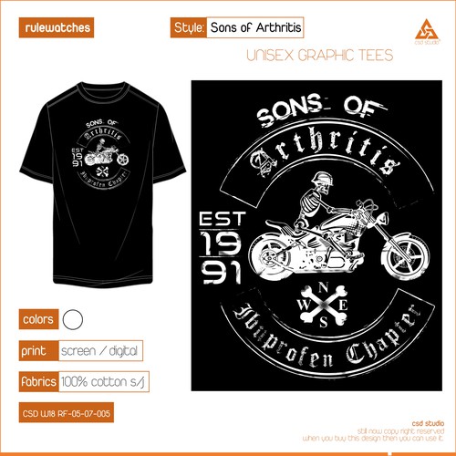 Urban t-shirt with the title 'Skeleton bike t-shirt'