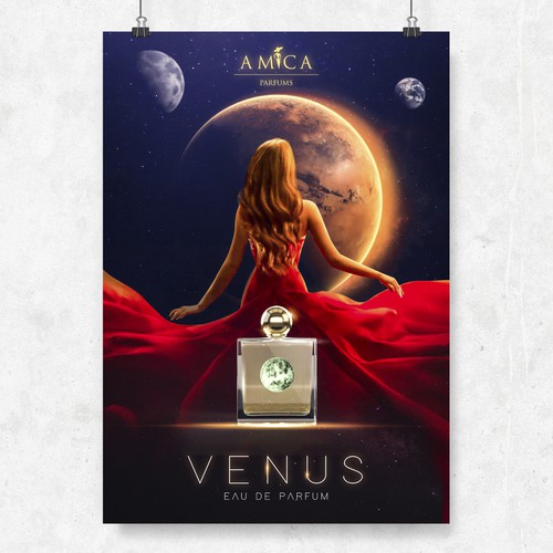 Perfume design with the title 'Female Luxury perfume “Venus”'