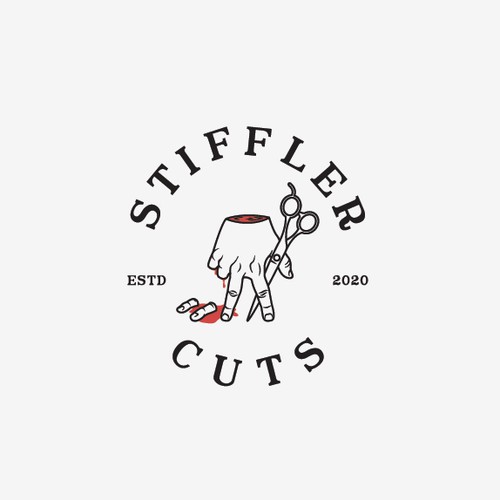 Scissors design with the title 'Distinct Barber Logo'