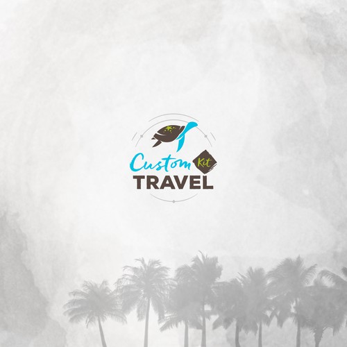 Adventure brand with the title 'Adventurous travel logo for Custom Kit Travel'