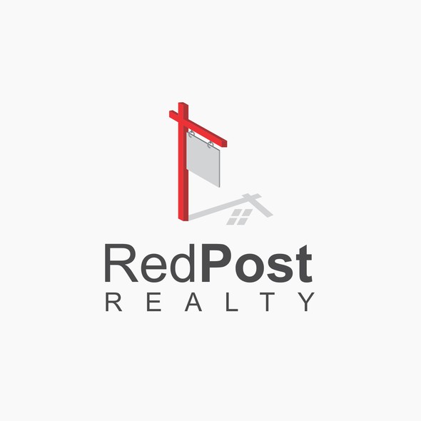 Postal logo with the title 'Clever Logo for Real Estate Company'