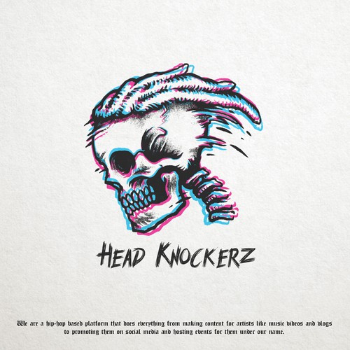 Rap logo with the title 'logo design I did for Hip-Hop Multi-Media/Event Company'