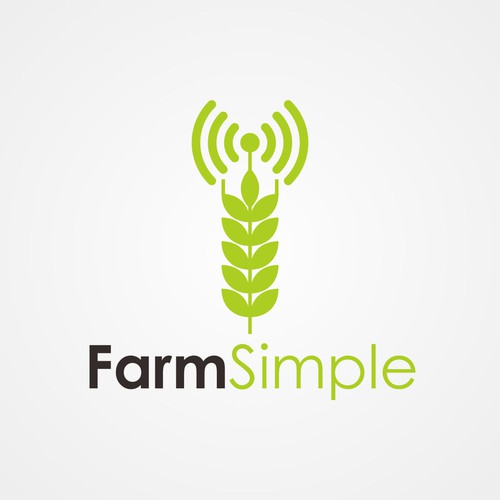 Rice design with the title 'Logo concept for FarmSimple'