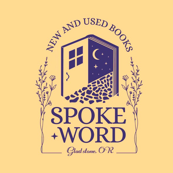 Door design with the title 'Spoke + Word'