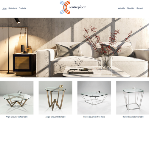 Home decor design with the title 'Website - Furniture Company'