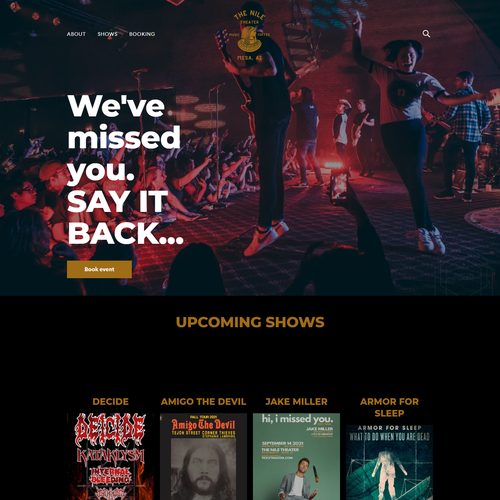 Bar and restaurant design with the title 'SQUARE ONLINE STORE | Design for Nile Theater'