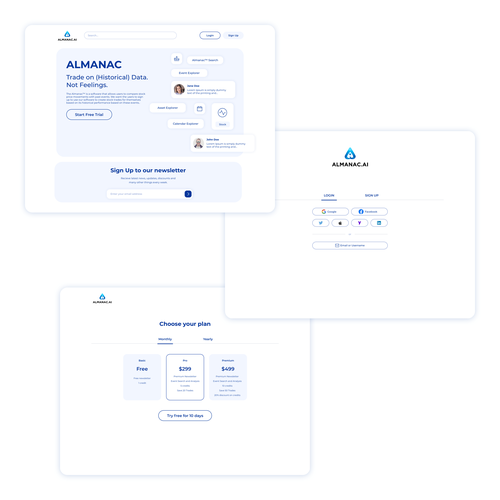 Product design website with the title 'Website Design for Fintech Company'