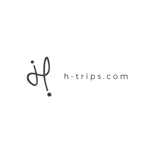 Travel agency design with the title 'Logo concept for travel agency H trips'