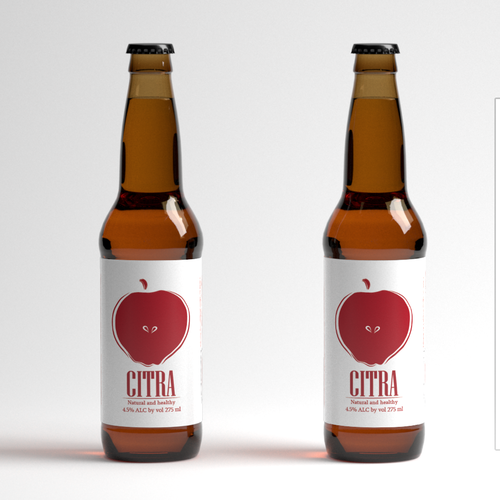 Apple cider label with the title 'Label  Citra cider'