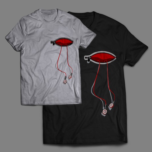 Earphone design with the title 'Design Tshirt for young Millenial'
