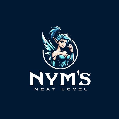 Video game logo with the title 'Pixie Illustration Logo'