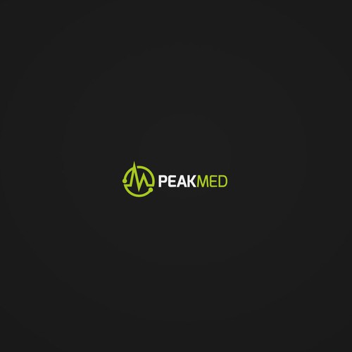 Paper design with the title 'Logo concept for PeakMed.'