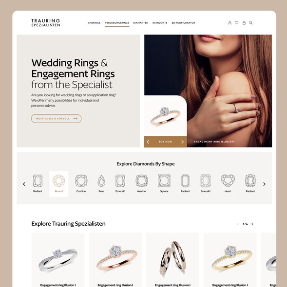 Sketch website with the title 'Jewelry Store'
