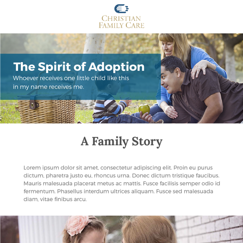 Mail design with the title 'Email Newsletter for ChrisAdoptive'