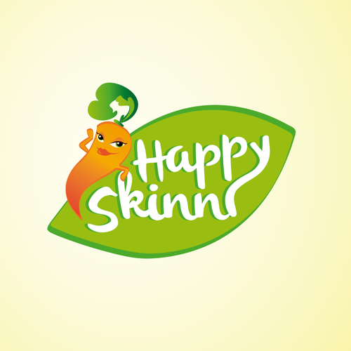 Vegetarian logo with the title 'Happy skinny Healthy products'
