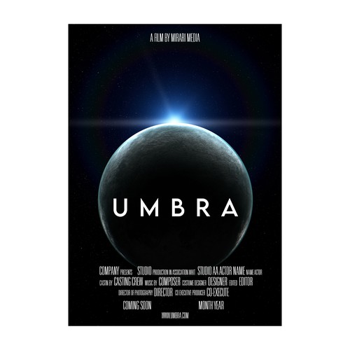 World artwork with the title 'UMBRA poster design'