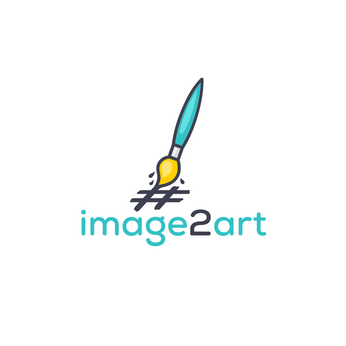 Painter logo with the title 'Modern and Playful Design'