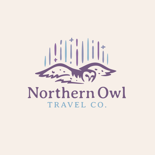 Flying logo with the title 'Northern Owl logo'