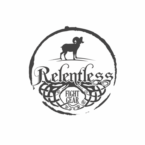 Jiu-jitsu logo with the title 'Relentless Fight Gear'