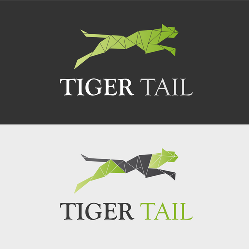 Polygon logo with the title 'Bold Logo Design for Tiger Tail'