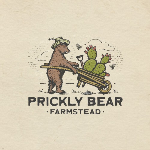 Old design with the title 'Prickly Bear Farmstead'