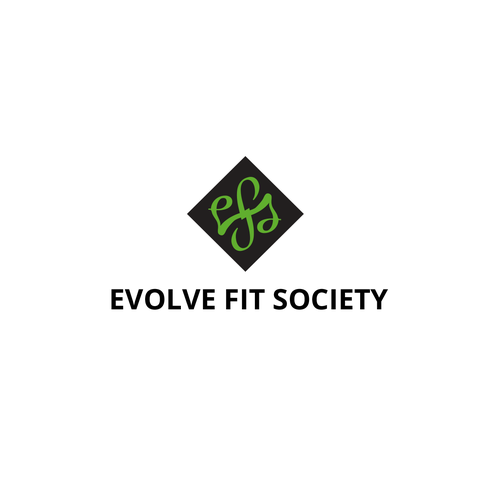 Evolve logo with the title 'Ambigram symbol for a fitness apparel company.'