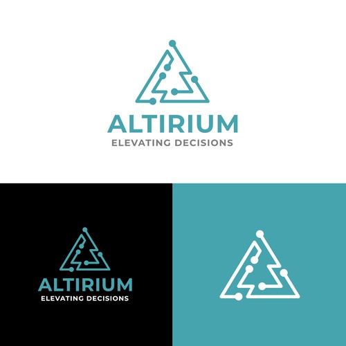 Circuit logo with the title 'Modern minimalist logo concept with circuit and A'