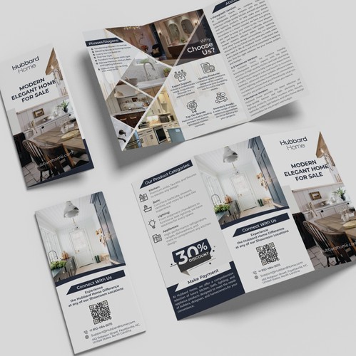 Bath design with the title 'Luxurious tri-fold'