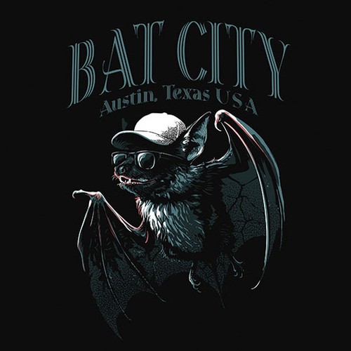 American t-shirt with the title 'Bat City'