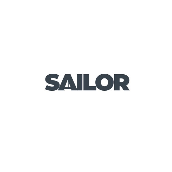 Sailboat design with the title 'SAILOR - digital agancy'