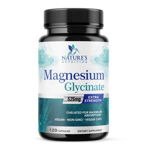 Clinic design with the title 'Label design for Magnesium Glicinate'
