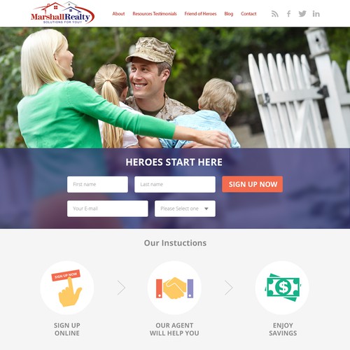 Site design with the title 'Looking for a creating a landing page '