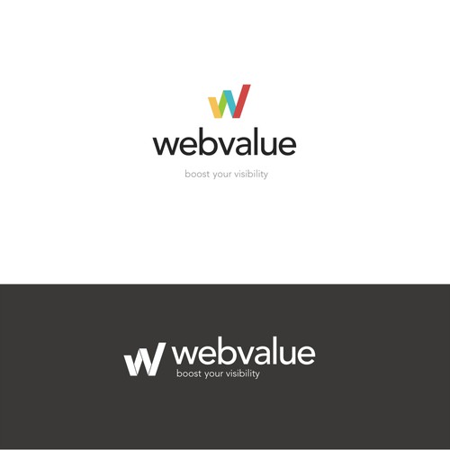 Digital agency logo with the title 'Google esque logo for Online Marketing Agency'