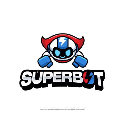 Superhero design with the title 'SuperBot'