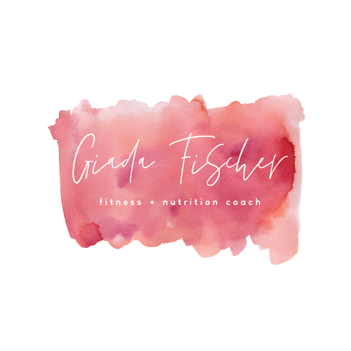 Watercolor brand with the title 'Giada Fischer coach logo'